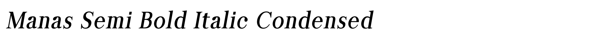 Manas Semi Bold Italic Condensed image